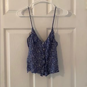 Button up cropped blouse